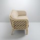 BÔA rattan sofa with Brema Ssand beige fabric designed by At-Once