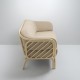 Canapé en rotin design BÔA SIMPLE tissu beige Sand Brema dessiné par at-once vue de profil