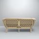 Canapé en rotin design BÔA SIMPLE tissu beige Sand Brema dessiné par at-once vue de dos