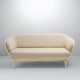 Canapé en rotin design BÔA SIMPLE tissu beige Sand Brema dessiné par at-once vue de face