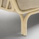 Canapé en rotin design BÔA SIMPLE tissu beige Sand Brema dessiné par at-once zoom pied