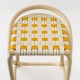 VIRAGE design rattan barstool with multicolour woven straps