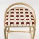 Tabouret de bar VIRAGE large rouge brique