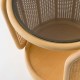 Table basse ronde / chevet en rotin design TAMBOURIN zoom plateau vue de dessus