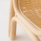 Petite table basse en rotin et plateau de verre design CORRIDOR zoom pieds