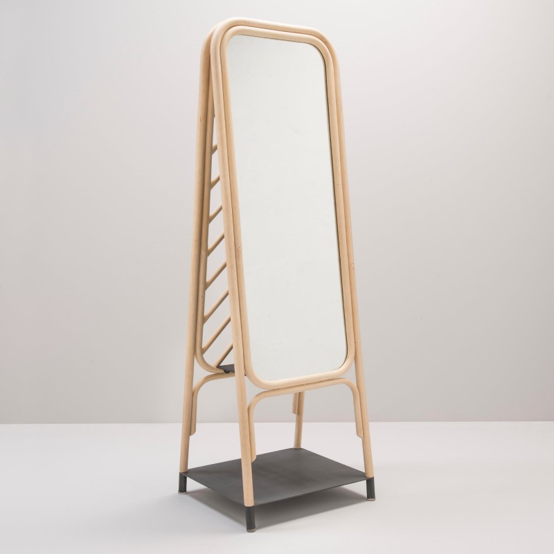 Miroir sur pied en rotin design PANÔ