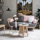 The CORRIDOR rattan side table and the design BÔA sofa