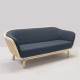 BÔA rattan sofa with night bleu Mood 2103 fabric designed by At-Once