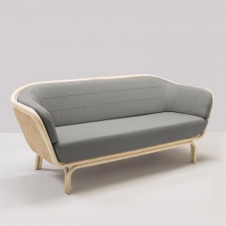 BÔA rattan sofa grey Mood 1102 fabric designed by At-Once