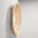 ONDE design rattan mirror - side view