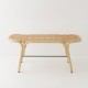 TRAVERSE design rattan bench by AC/AL Studio for Orchid Edition front view