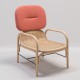 PLUS design rattan armchair with Gabriel Capture 4802 fabric
