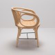 Design CONTOUR rattan table armchair by AC/AL studio - side view