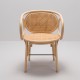 Design CONTOUR rattan table armchair by AC/AL studio - front view
