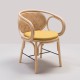 Design rattan CONTOUR table armchair with Gabriel Fabrics Medley Yellow cushion