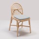 Chaise en rotin design SILLON avec coussin Mood gris de Gabriel Fabrics