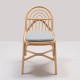 Chaise en rotin design SILLON avec coussin Mood gris de Gabriel Fabrics vue de l'avant