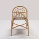 SILLON design rattan chair with Mood grey fabric cushion - back view