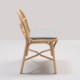 Chaise en rotin design SILLON avec coussin Mood gris de Gabriel Fabrics vue de côté