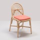 Chaise en rotin design SILLON avec coussin Capture rose de Gabriel Fabrics