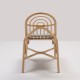 Chaise en rotin design SILLON avec coussin Mood gris de Gabriel Fabrics vue de l'arrière