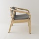 HUBLOT design rattan armchair by Guillaume Delvigne side view