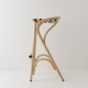 VIRAGE design rattan barstool with woven straps side view