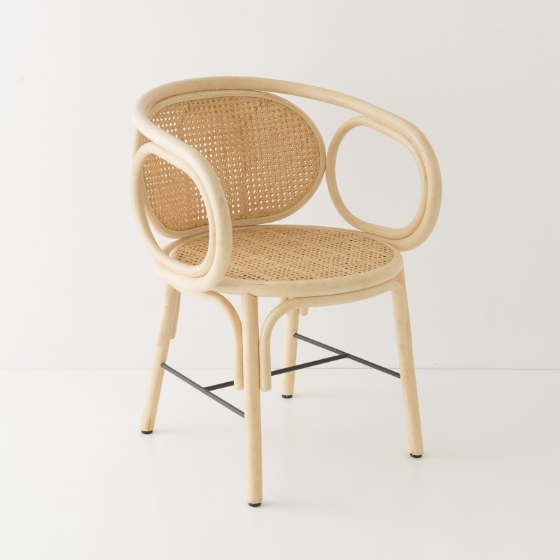 CONTOUR rattan table armchair by AC/AL studio for Orchid Edition