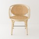 CONTOUR design rattan table armchair by AC/AL studio front view