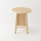 CORRIDOR design rattan side table back view