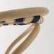 VIRAGE design barstool in rattan - detail of seat with blue straps