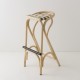 VIRAGE design rattan barstool with Kaki green woven straps