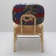 PLUS design rattan rattan armchair with IDRIS exotic fabric by Thevenon - back view