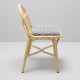 Chaise en rotin design SILLON avec coussin Marquetry bleu de Sunbrella - vue de côté