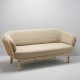 BÔA rattan sofa with Brema Ssand beige fabric designed by At-Once