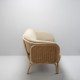 BÔA rattan sofa with Brema Ssand beige fabric designed by At-Once