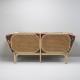 BÔA design rattan and caning sofa with Idris fabric by Thevenon