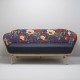 BÔA design rattan sofa with IDRIS + night blue fabrics