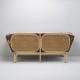 BÔA design rattan sofa with IDRIS + night blue fabrics