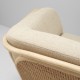BÔA rattan sofa with Brema Ssand beige fabric designed by At-Once
