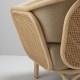 BÔA rattan sofa with Brema Ssand beige fabric designed by At-Once