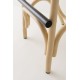 Zoom pied tabouret de bar en rotin VIRAGE vert & bleu