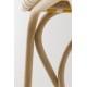 Zoom pied du tabouret de bar en rotin VIRAGE vert & jaune