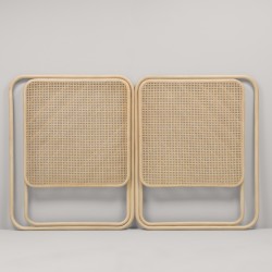 Passage double rattan headboard frame details