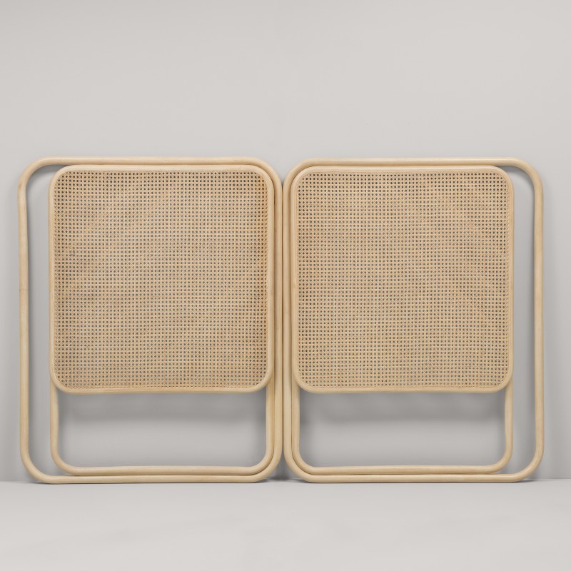 Passage double rattan headboard frame details